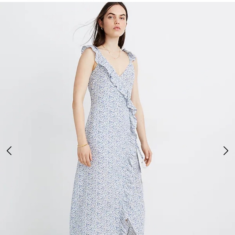 BNWT Madewell Ruffled Wrap Maxi Dress in Americana Floral